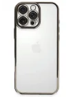 Mey İthalat®   iPhone 16 Pro Kılıf  Lensli Silikon - Titanyum Gri