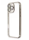 Mey İthalat®   iPhone 16 Pro Kılıf  Lensli Silikon - Titanyum Gri