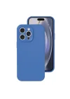 Mey İthalat®   iPhone 16 Pro Kılıf Nano içi Kadife Silikon - Mavi