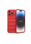 Mey İthalat®   iPhone 16 Pro Kılıf Optimum Silikon - Kırmızı