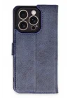 Mey İthalat®   iPhone 16 Pro Kılıf Trend S Plus Kapaklı Kılıf - Lacivert
