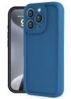 Mey İthalat®   iPhone 16 Pro Kılıf Viera Silikon - Mavi