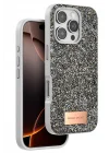 Mey İthalat®   iPhone 16 Pro Max Bright Simli Kapak - Gümüş