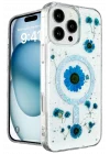 Mey İthalat®   iPhone 16 Pro Max Kılıf Daisy Simli Magsafe Kapak - Mavi