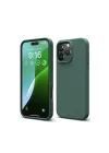 Mey İthalat®   iPhone 16 Pro Max Kılıf First Silikon - Koyu Yeşil