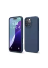 Mey İthalat®   iPhone 16 Pro Max Kılıf First Silikon - Lacivert
