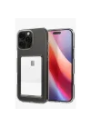 Mey İthalat®   iPhone 16 Pro Max Kılıf Kart Şeffaf Silikon - Şeffaf