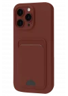 Mey İthalat®  iPhone 16 Pro Max Kılıf Kelvin Kartvizitli Silikon - Bordo