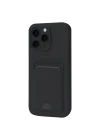 Mey İthalat®   iPhone 16 Pro Max Kılıf Kelvin Kartvizitli Silikon - Siyah
