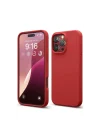 Mey İthalat®   iPhone 16 Pro Max Kılıf Nano içi Kadife Silikon - Kırmızı