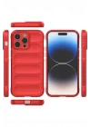 Mey İthalat®   iPhone 16 Pro Max Kılıf Optimum Silikon - Kırmızı