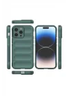 Mey İthalat®   iPhone 16 Pro Max Kılıf Optimum Silikon - Koyu Yeşil