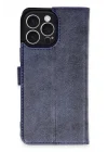 Mey İthalat®   iPhone 16 Pro Max Kılıf Trend S Plus Kapaklı Kılıf - Lacivert