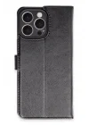 Mey İthalat®   iPhone 16 Pro Max Kılıf Trend S Plus Kapaklı Kılıf - Siyah