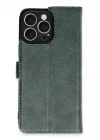 Mey İthalat®   iPhone 16 Pro Max Kılıf Trend S Plus Kapaklı Kılıf - Yeşil