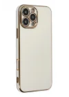Mey İthalat®   iPhone 16 Pro Max Kılıf Volet Silikon - Beyaz