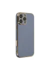 Mey İthalat®   iPhone 16 Pro Max Kılıf Volet Silikon - Mavi
