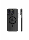 Mey İthalat®  iPhone 16 Pro Max Line Magsafe Kapak - Siyah
