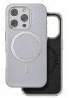 Mey İthalat®  iPhone 16 Pro Puskas Magsafe Kapak - Titan Gri