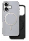Mey İthalat®  iPhone 16 Puskas Magsafe Kapak - Titan Gri