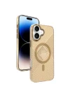 Mey İthalat®  iPhone 16 Stella PC Sert Magsafe Kılıf - Gold