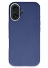 Mey İthalat®  iPhone 16 Wonder Deri Magsafe Kapak - Lacivert