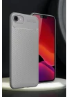 Mey İthalat®  iPhone 16E Kılıf Auto Focus Karbon Kapak - Gri