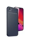 Mey İthalat®  iPhone 16E Kılıf Auto Focus Karbon Kapak - Lacivert