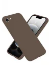 Mey İthalat®  iPhone 16E Kılıf First Silikon - Kahverengi