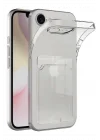 Mey İthalat®  iPhone 16E Kılıf Kart Şeffaf Silikon - Şeffaf