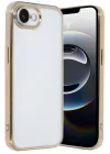 Mey İthalat®  iPhone 16E Kılıf  Lensli Silikon - Gold
