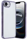 Mey İthalat®  iPhone 16E Kılıf  Lensli Silikon - Mor