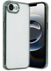 Mey İthalat®  iPhone 16E Kılıf  Lensli Silikon - Yeşil