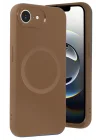 Mey İthalat®  iPhone 16E Kılıf Maya Karbon Kapak - Kahverengi