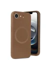 Mey İthalat®  iPhone 16E Kılıf Maya Karbon Kapak - Kahverengi