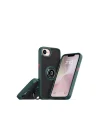 Mey İthalat®  iPhone 16E Kılıf Montreal Yüzüklü Silikon Kapak - Yeşil