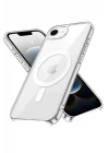 Mey İthalat®  iPhone 16E Kılıf Pc Real Magsafe Kapak - Şeffaf