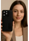 Mey İthalat®   iPhone 16E Kılıf Sara Kartvizitli Deri Kılıf - Lacivert