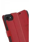 Mey İthalat®   iPhone 16E Kılıf Trend S Plus Kapaklı Kılıf - Kırmızı