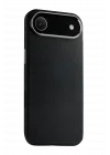 Mey İthalat®   iPhone 17 Air Wonder Deri Magsafe Kapak - Siyah