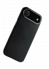 Mey İthalat®   iPhone 17 Air Wonder Deri Magsafe Kapak - Siyah