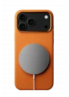 Mey İthalat®   iPhone 17 Pro Wonder Deri Magsafe Kapak - Turuncu
