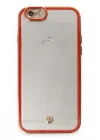 Mey İthalat®   iPhone 6 Kılıf Liva Lens Silikon - Kırmızı