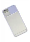 Mey İthalat®  iPhone 6 Kılıf Palm Buzlu Kamera Sürgülü Silikon - Lila