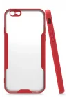 Mey İthalat®   iPhone 6 Kılıf Platin Silikon - Kırmızı