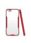 Mey İthalat®   iPhone 6 Kılıf Platin Silikon - Kırmızı