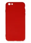 Mey İthalat®  iPhone 6 Plus Kılıf Nano içi Kadife Silikon - Kırmızı