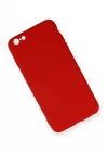 Mey İthalat®  iPhone 6 Plus Kılıf Nano içi Kadife Silikon - Kırmızı