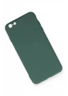 Mey İthalat®  iPhone 6 Plus Kılıf Nano içi Kadife Silikon - Koyu Yeşil