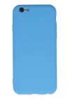 Mey İthalat®  iPhone 6 Plus Kılıf Nano içi Kadife Silikon - Mavi